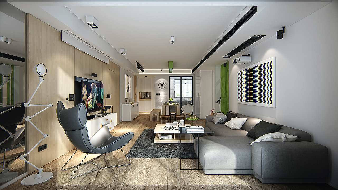 西安市骊苑盛景 三居设计