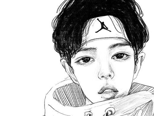 一系列人物头像线稿