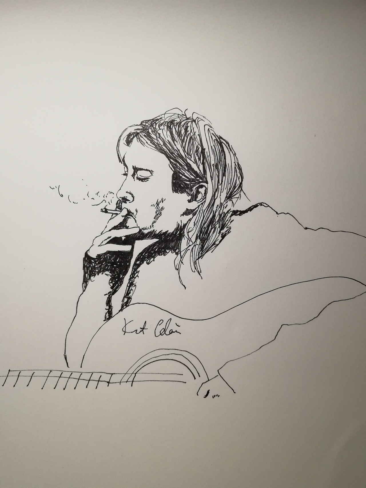 香烟素描图片