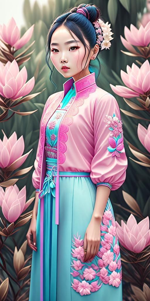 Ai中国风汉服人物（图ZMzQwMzQyMDg4） - AI作品 - 站酷设计师紫依yi原创素材 - 站酷ZCOOL