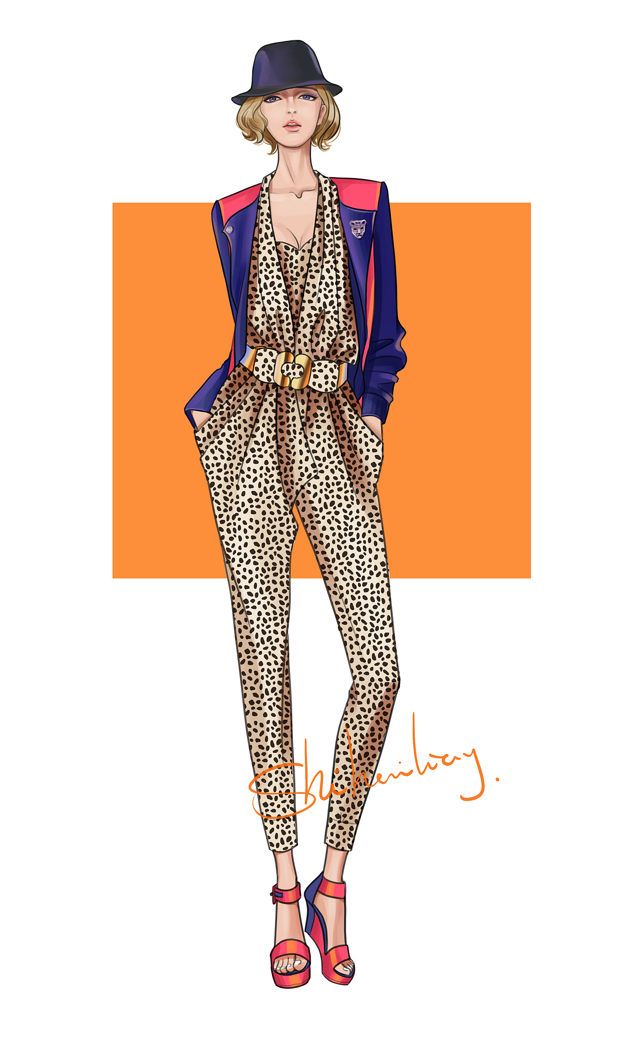 服装插画（图ZMjc0OTU5NTg0） - 创作习作 - 站酷设计师和米娜走天涯原创素材 - 站酷ZCOOL