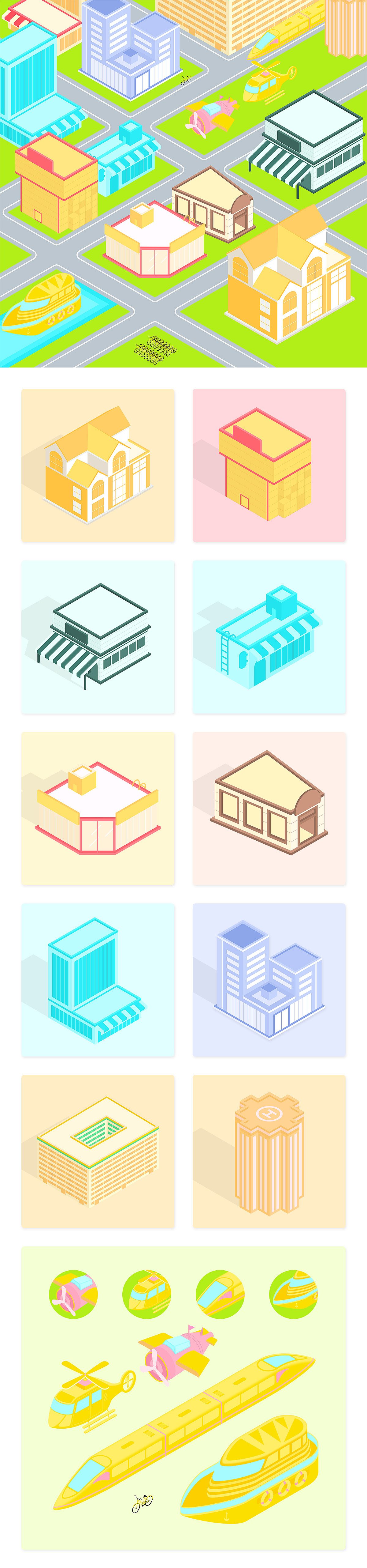 2.5d 城市建筑4|插画|创作习作|思华年 - 原创作品 - 站酷 (zcool)