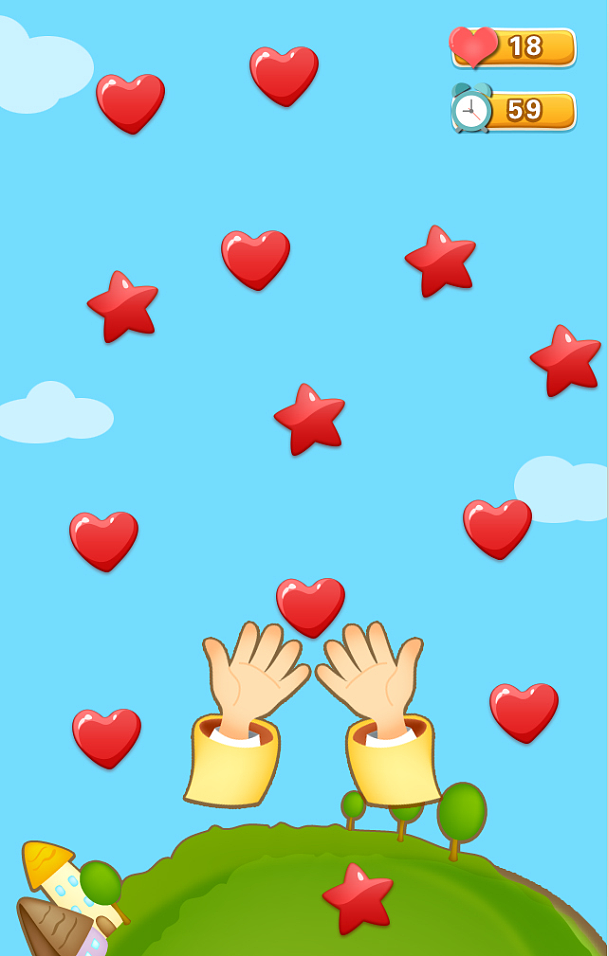 h5互动小游戏·绿地集团 接爱心