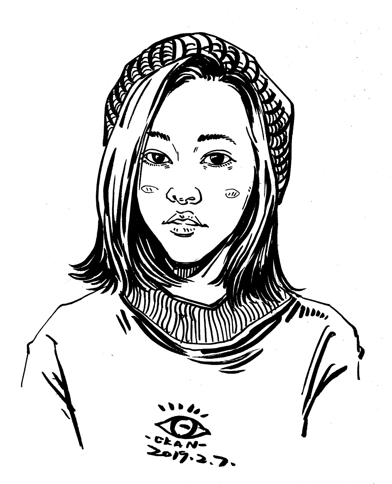 秀丽笔头像（图ZMTQzOTc5OTY0） - 创作习作 - 站酷设计师CKAN程阿砍原创素材 - 站酷ZCOOL