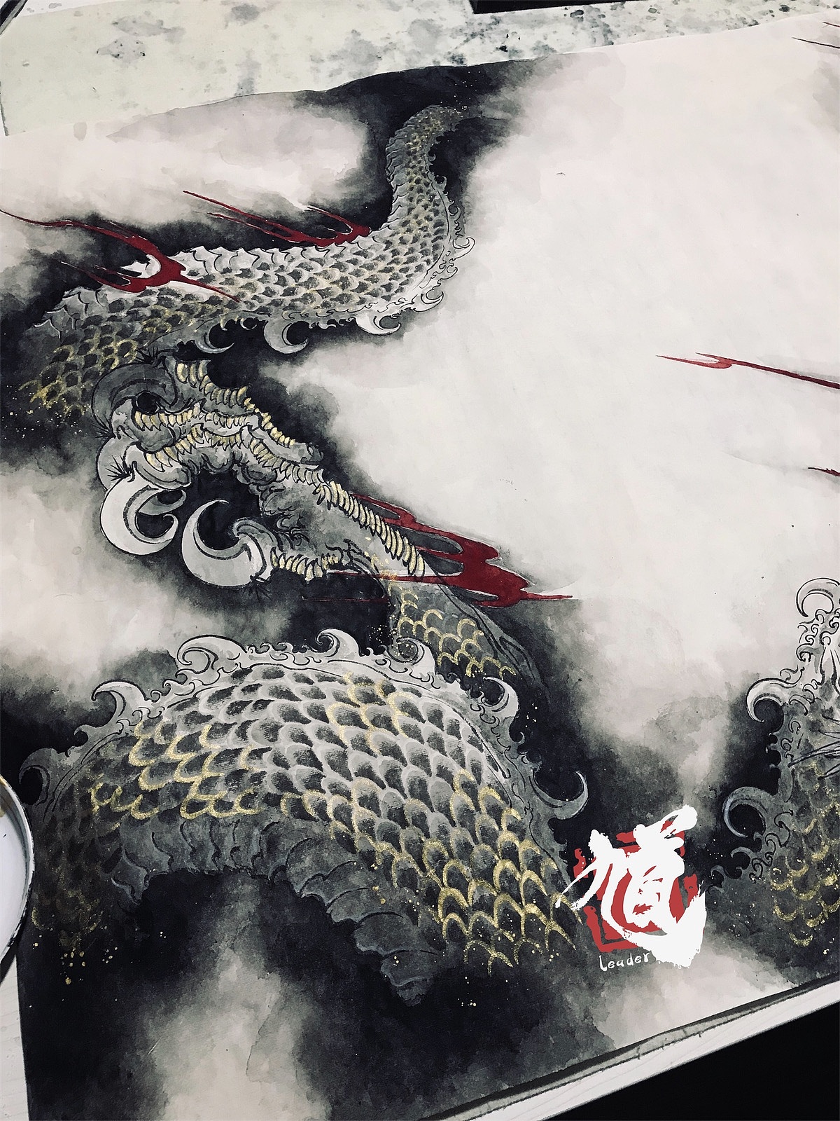 中国龙传统画|纯艺术|绘画|不知遥 - 原创作品 - 站酷 (ZCOOL)
