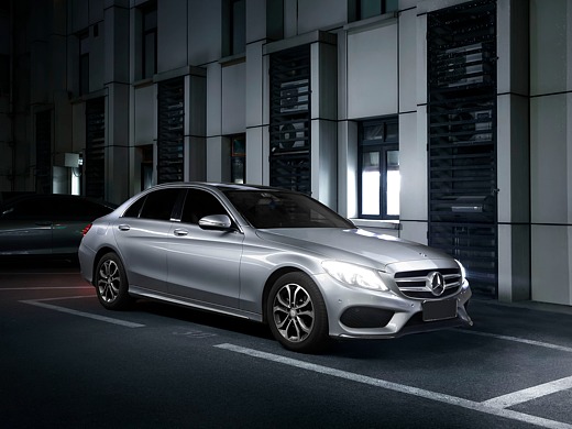 benz梅赛德斯-奔驰c/汽车摄影/改色/创意摄影集目摄小黑140奔驰c63