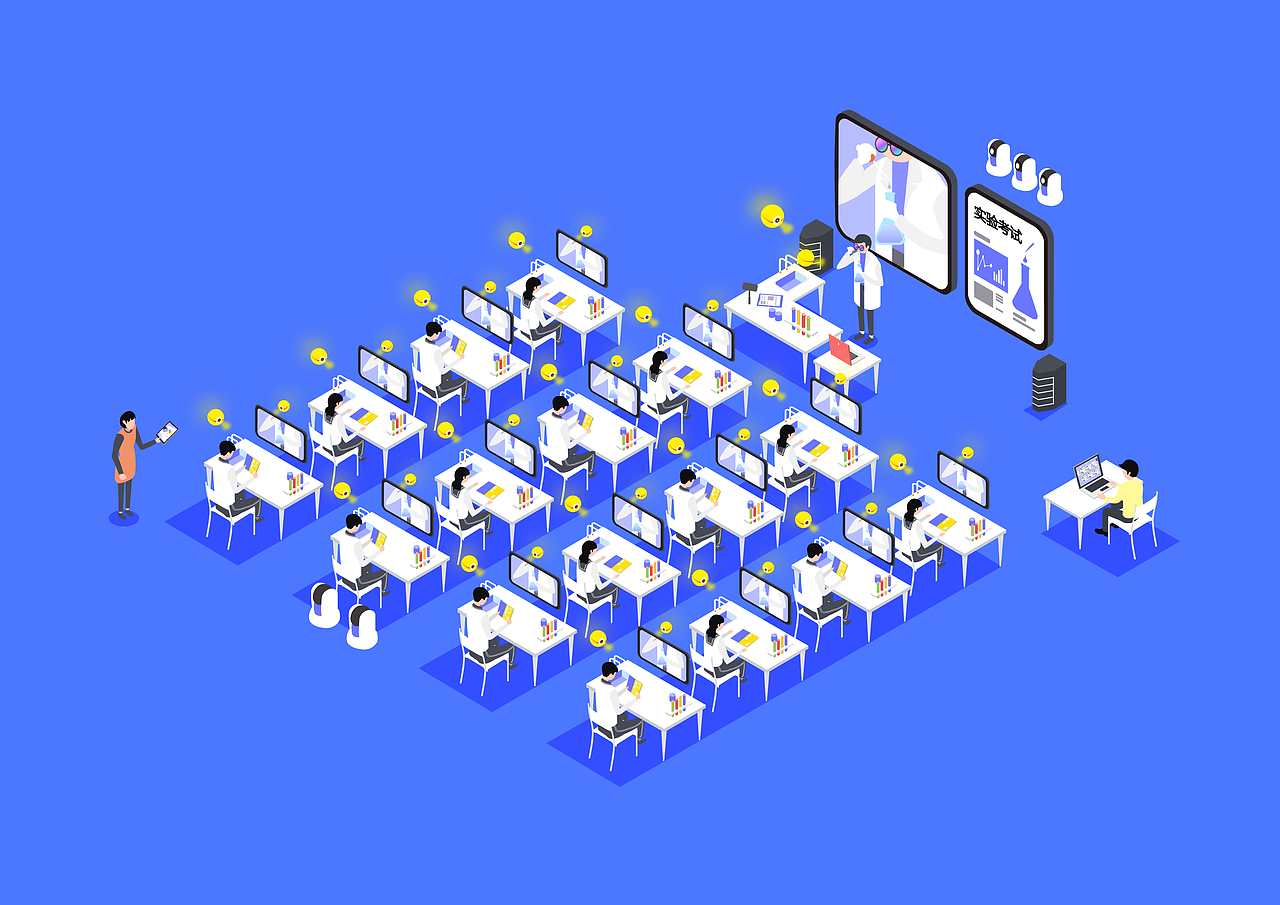 实验考试插画（图ZMTQ3NTk1NTQw） - 商业插画 - 站酷设计师御河PS原创素材 - 站酷ZCOOL