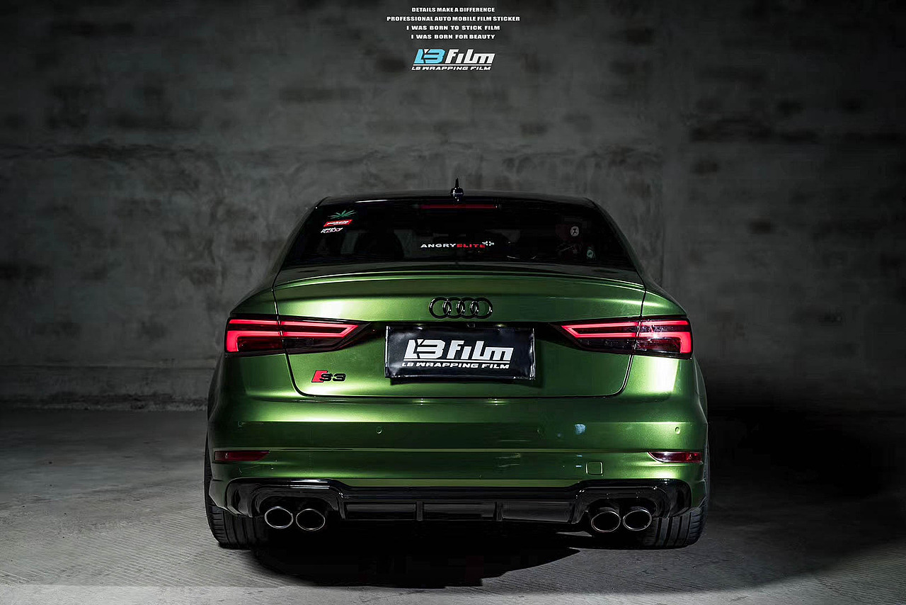 奥迪s4变身lbfiln曼巴绿