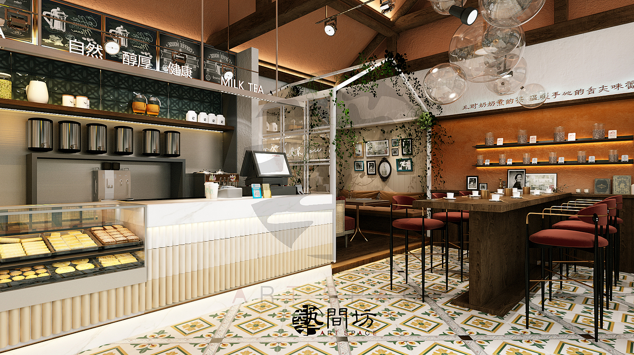 分享收藏标签空间设计商业设计奶茶店复古作品信息创作时间2020/12/05