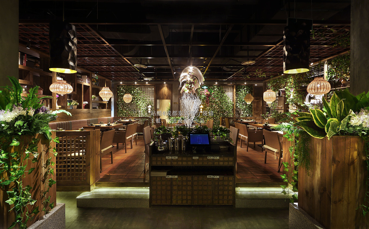 泰国餐厅装修效果图图片