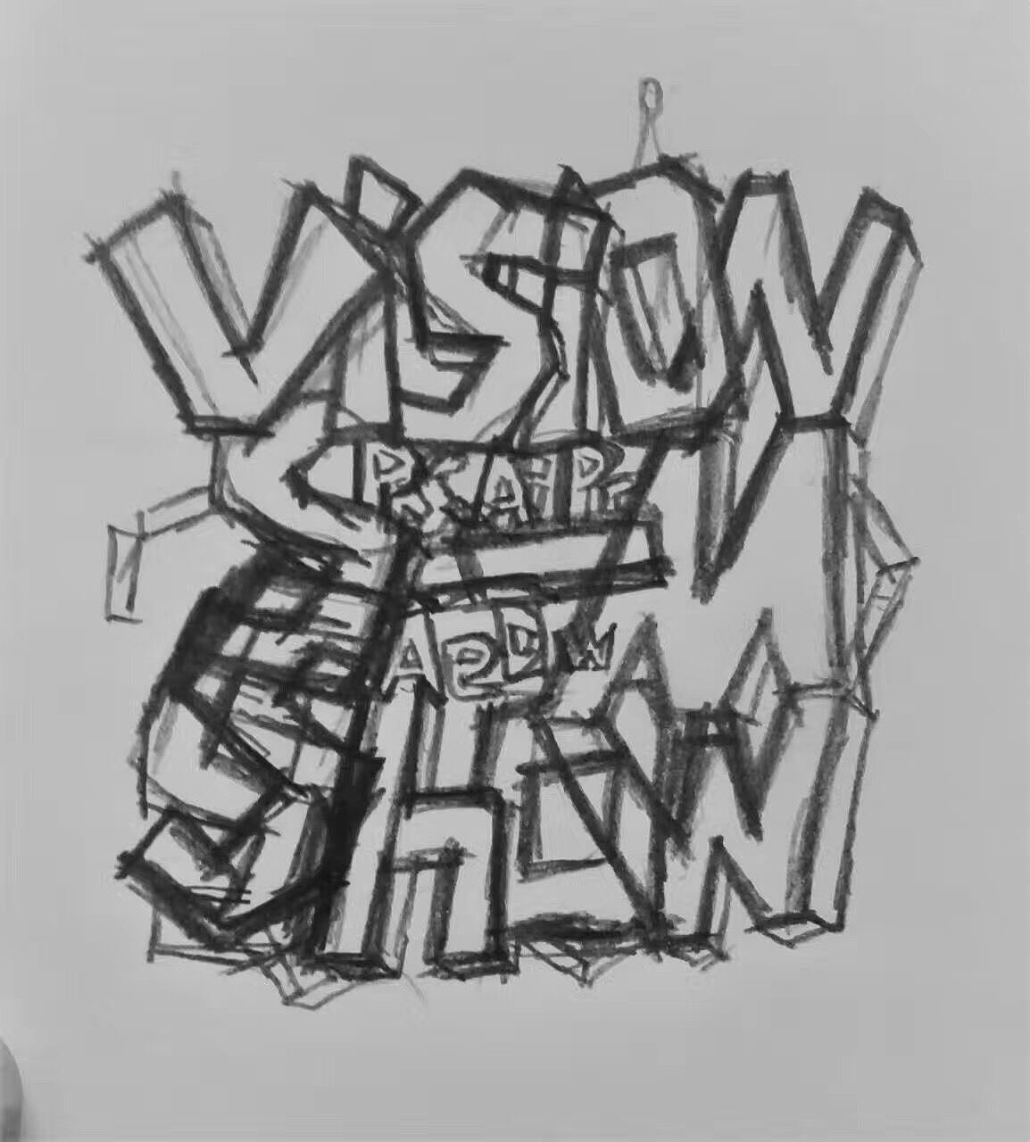 这是最终导入AI时候的铅笔手稿草稿