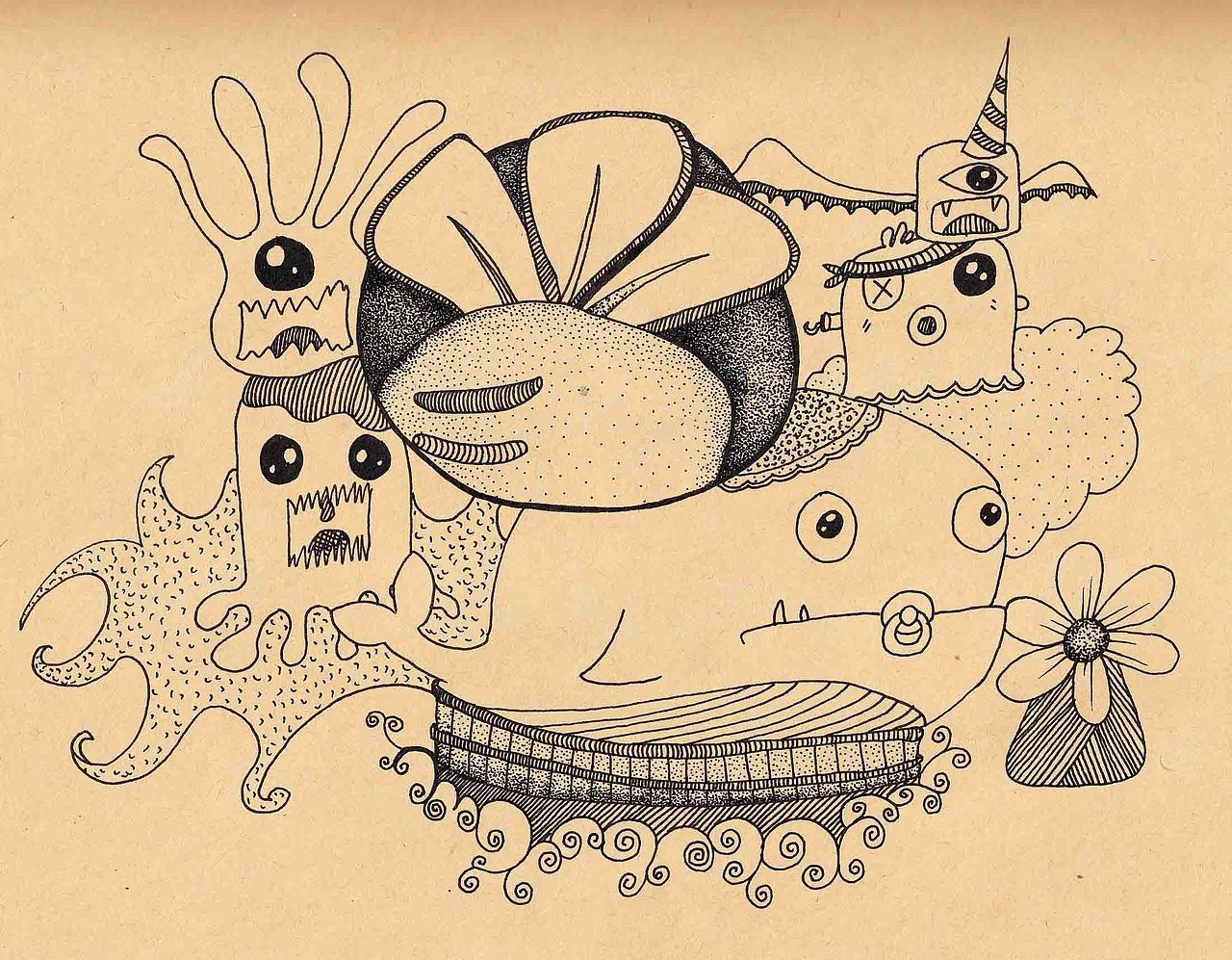 牛皮纸涂鸦日记