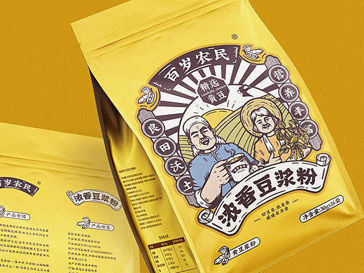 【浓香豆浆粉】回归质朴表达黑土地赤诚的包装设计