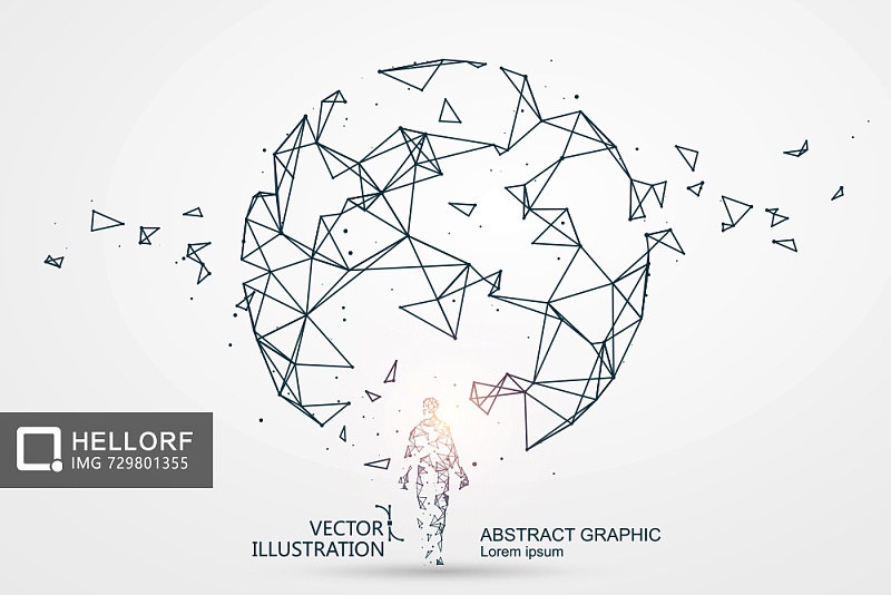 简单的条框勾勒出人与互联网之间紧密的联系