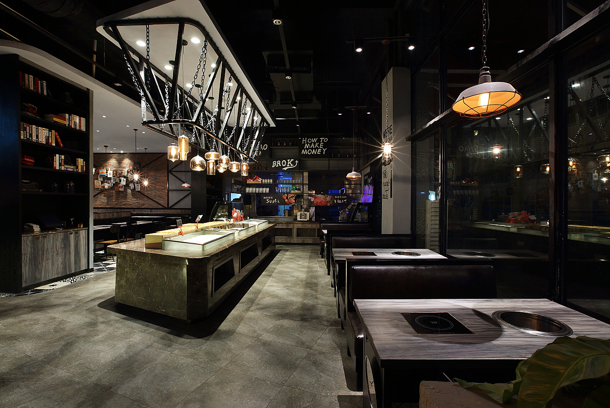 餐饮空间设计·赤烧100-烧烤店（图ZNjkwODYxODQ=） - 家装设计 - 站酷设计师华空间设计原创素材 - 站酷ZCOOL