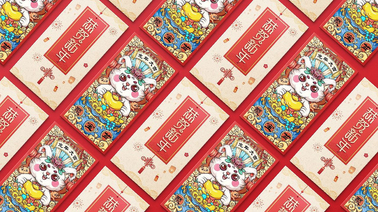 兔年国潮插画设计