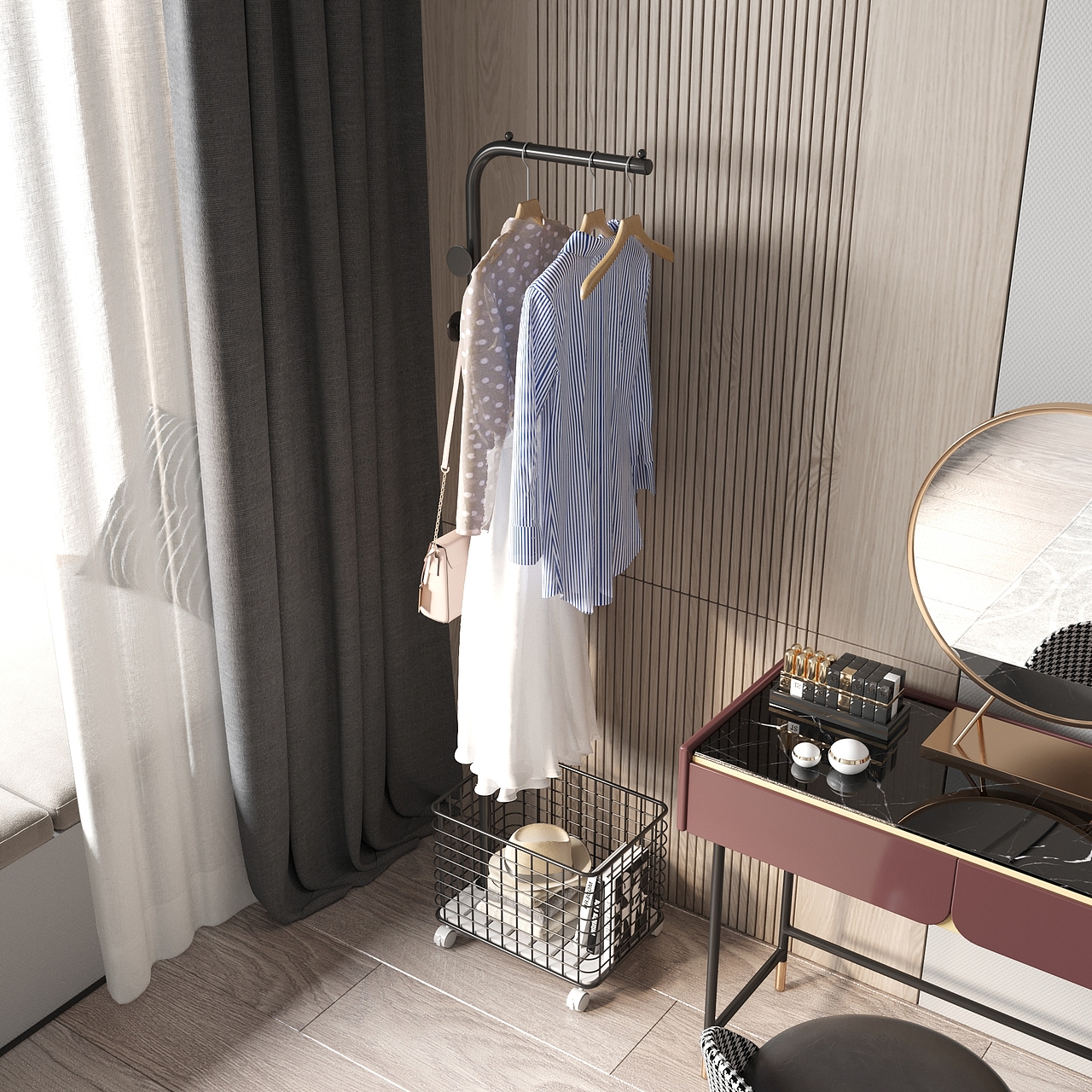 衣帽架建模+渲染