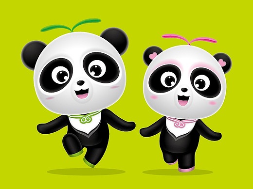 深圳康康品牌吉祥物设计-萌芽幼儿园-卡通熊猫