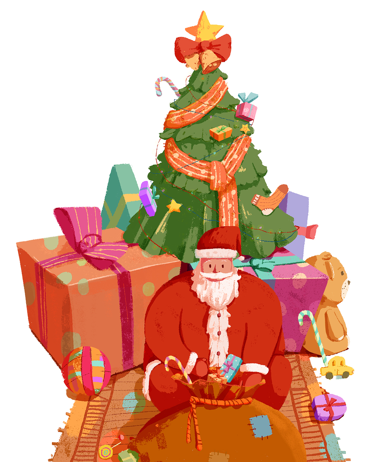 圣诞老人（图ZMTkxMzIyMjcy） - 商业插画 - 站酷设计师无聊铅笔头原创素材 - 站酷ZCOOL