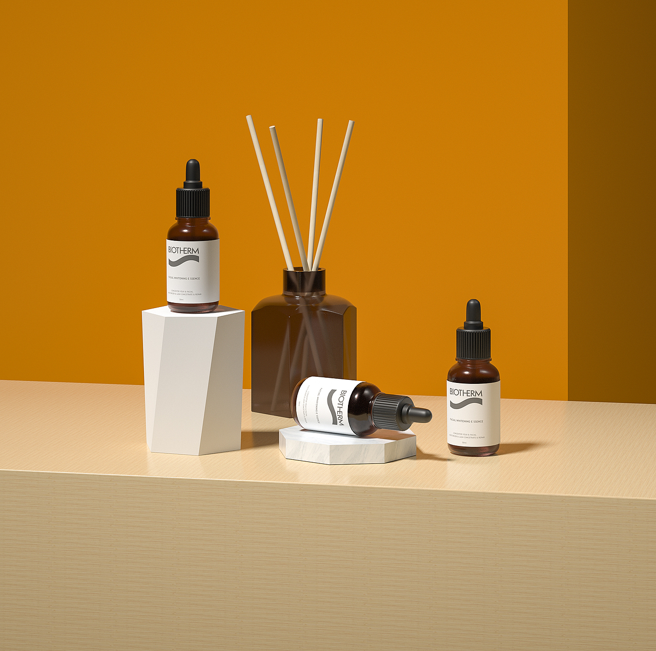 碧欧泉美妆 精华液 建模 + 渲染原图