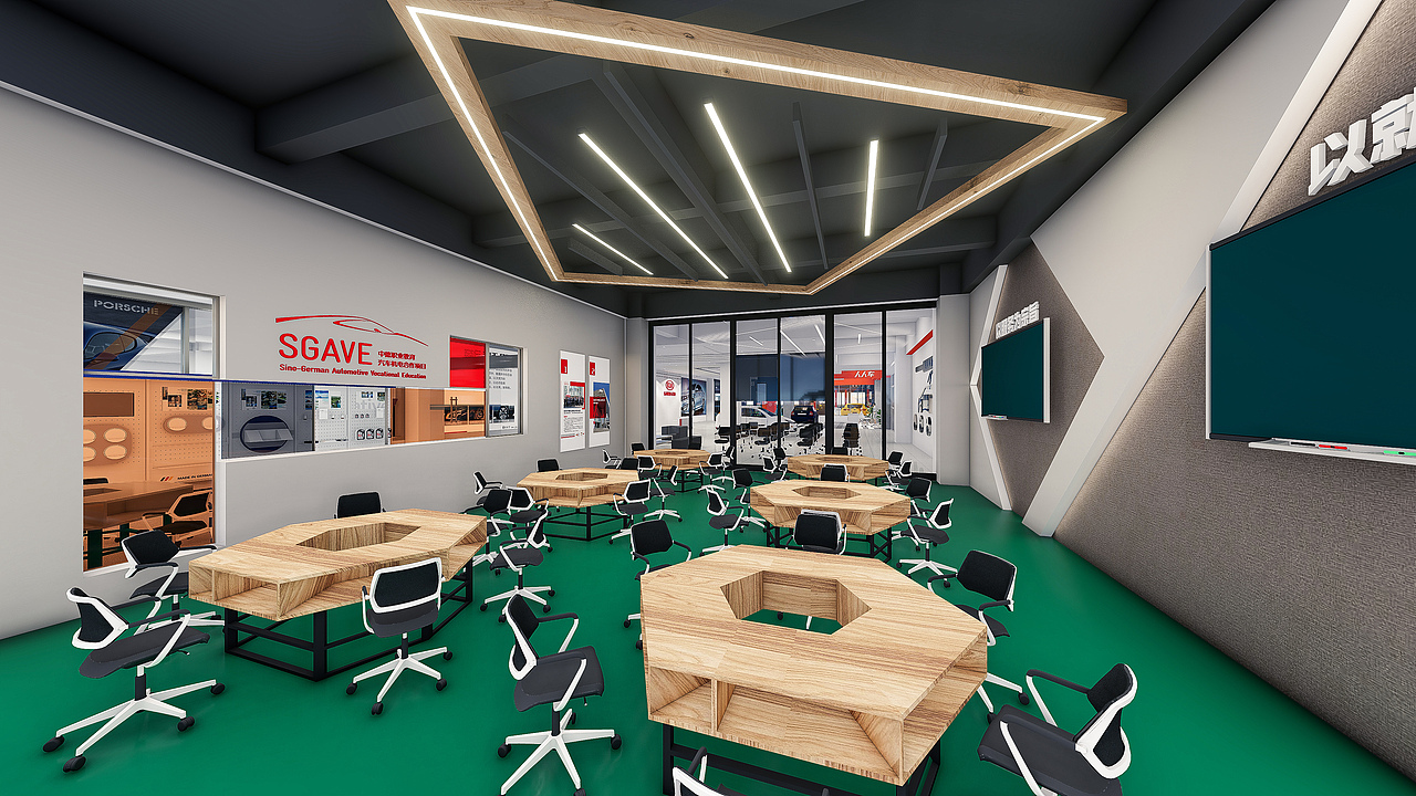 职业大学汽车文化教学空间改造（图ZMTg5NzgzMDMy） - 展陈设计 - 站酷设计师发条丁Bluke原创素材 - 站酷ZCOOL