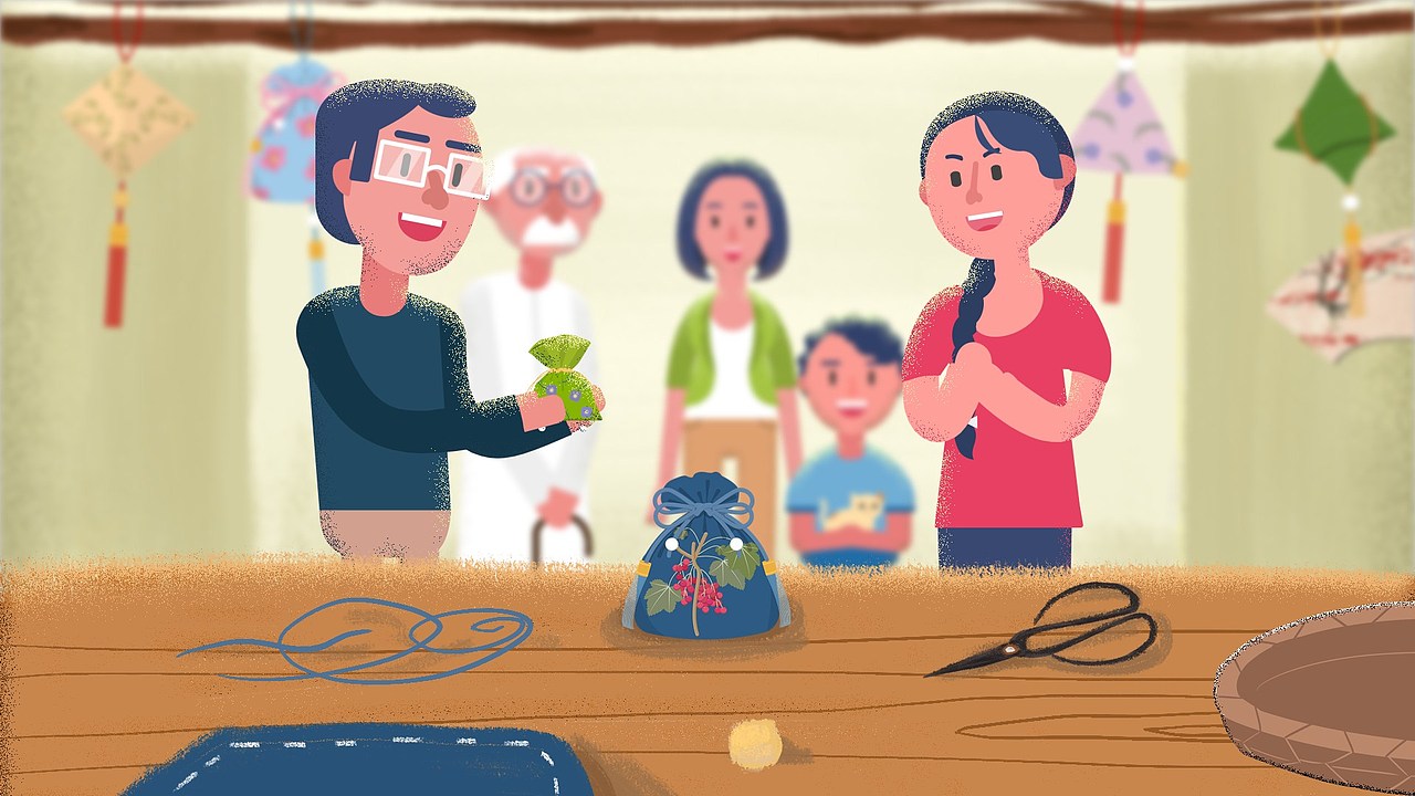 插画风动画——端午节的故事（图ZMTE4NTc0NTA4） - 动画片 - 站酷设计师钢棍蟹师傅原创素材 - 站酷ZCOOL