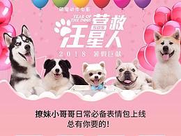 萌宠动作电影“营救汪星人”微信表情包
