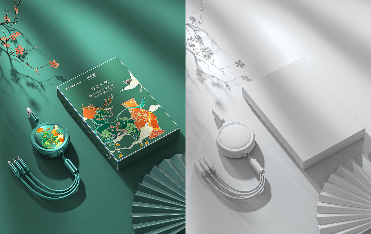 一组国潮数据线（图ZMjI0NDIyMzEy） - 产品 - 站酷设计师失控的疯子x原创素材 - 站酷ZCOOL