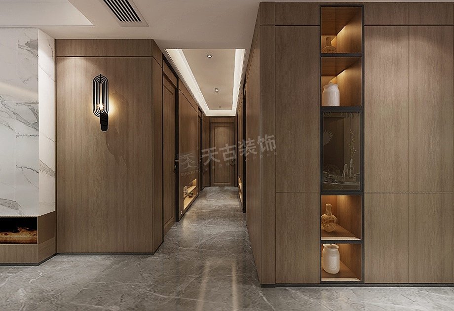 龙湖昱湖壹号装修案例,轻奢风格设计图,礼嘉天古装饰