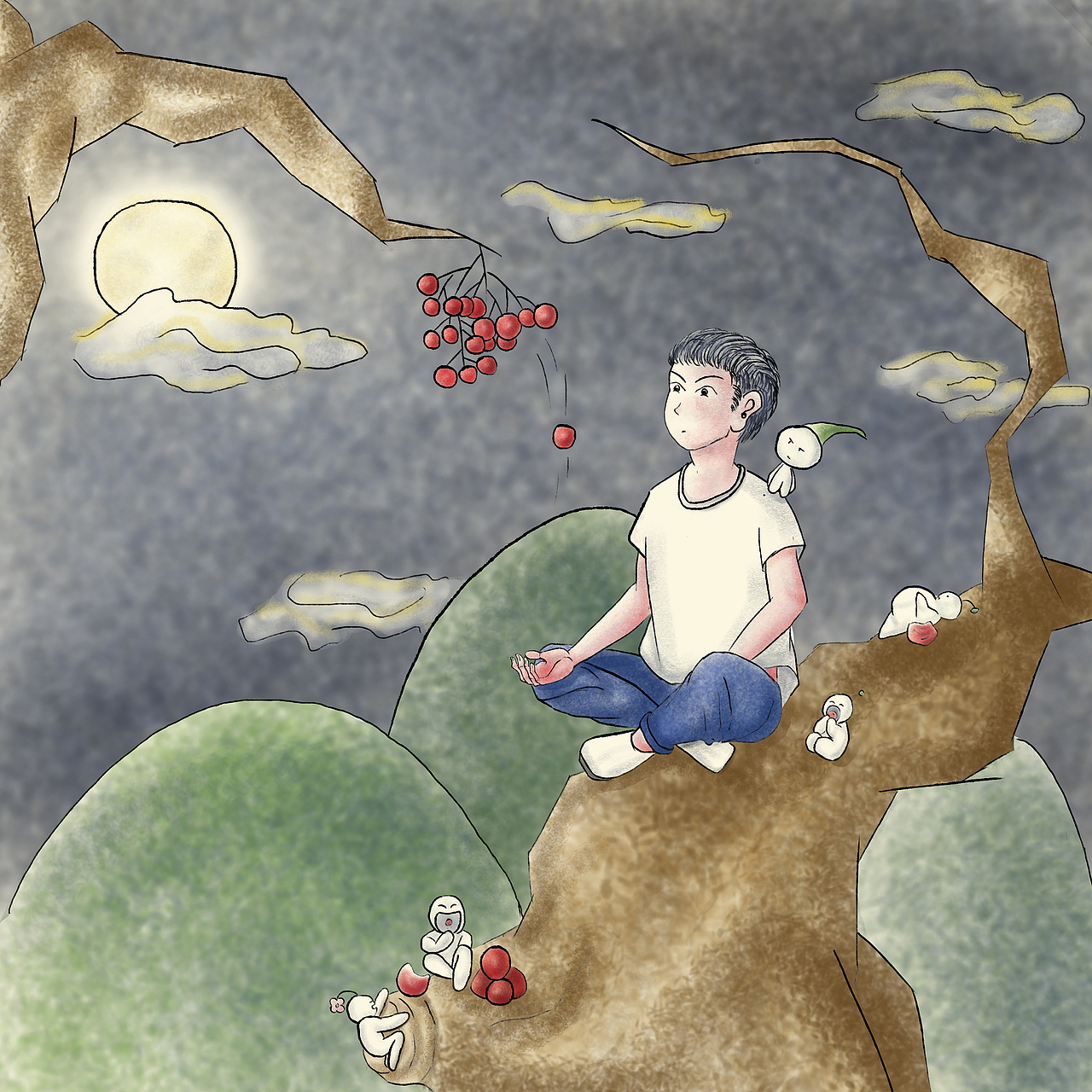 “意外惊喜”（图ZMjAyMjM2NjQ0） - 艺术插画 - 站酷设计师方生532原创素材 - 站酷ZCOOL