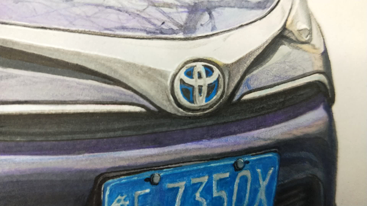 马克笔手绘 My car 1第一代雷凌双擎
