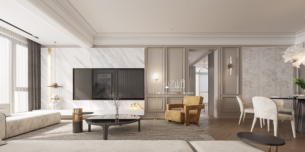 120平，现代美式（图ZMjA2NDIxNDQ4） - 家装设计 - 站酷设计师山乙建设syjstl原创素材 - 站酷ZCOOL