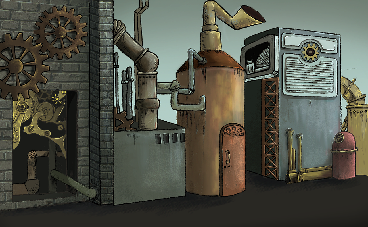 毕设二维动画《clockwork》部分场景设定