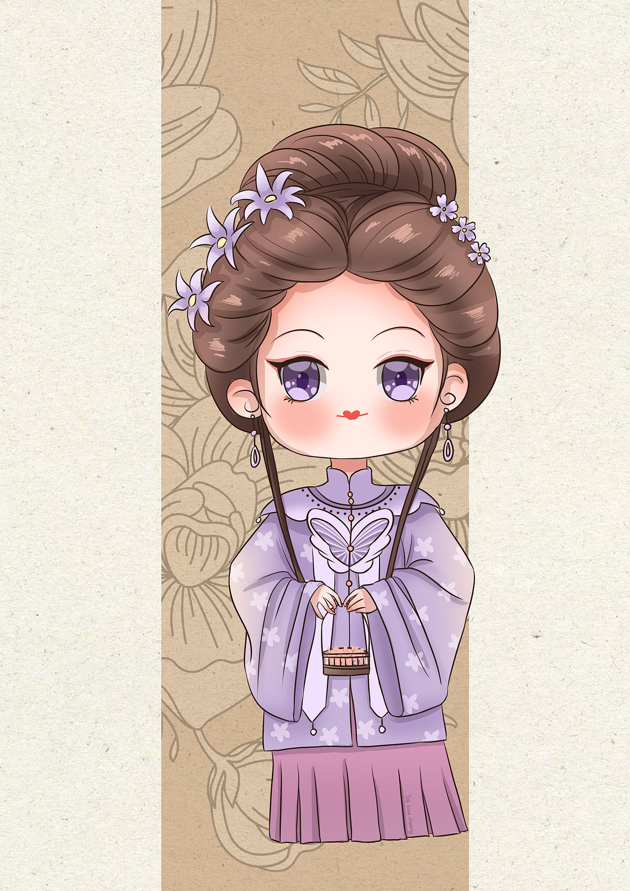 Q版少女古风人物插画系列（图ZMzI0ODg1NTI0） - 创作习作 - 站酷设计师YM小爽原创素材 - 站酷ZCOOL