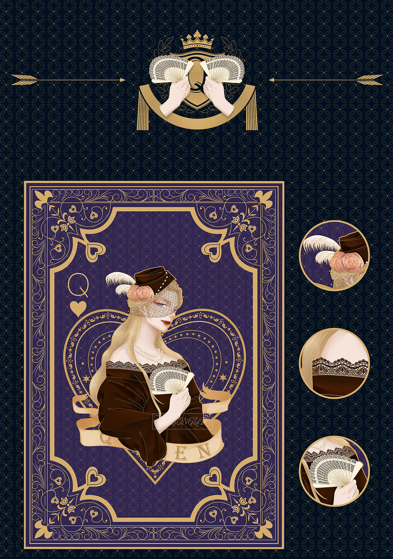 扑克系列（图ZMTY3NzUxMzQ4） - 商业插画 - 站酷设计师喔喔子原创素材 - 站酷ZCOOL