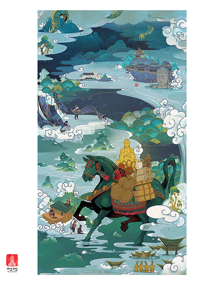 茶马古道海报设计|插画|商业插画|airaven_原创作品-站酷zcool