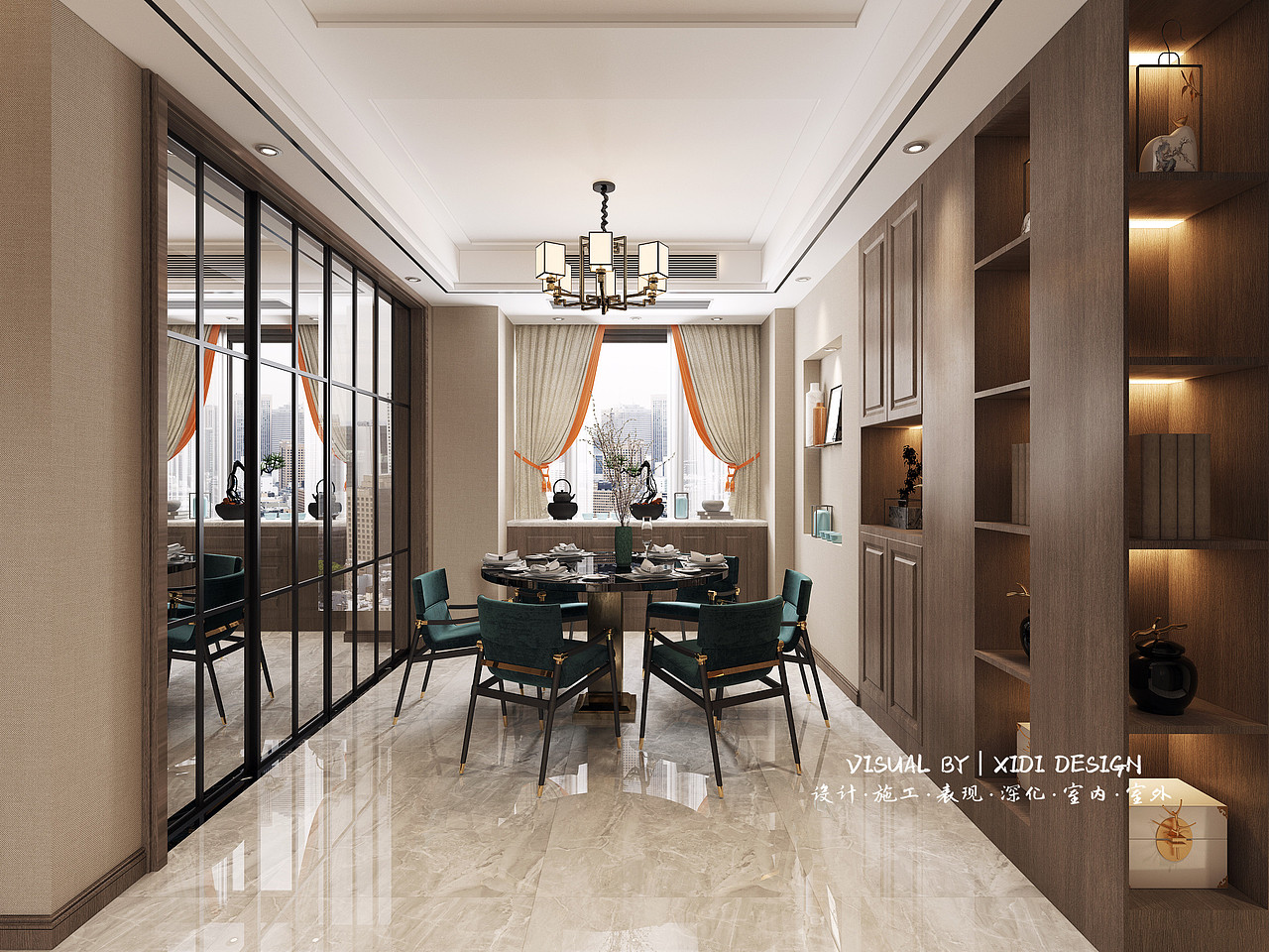 传统与现代元素的碰撞--新中式（图ZMjI0MzEwNTYw） - 家装设计 - 站酷设计师是怡然呀原创素材 - 站酷ZCOOL