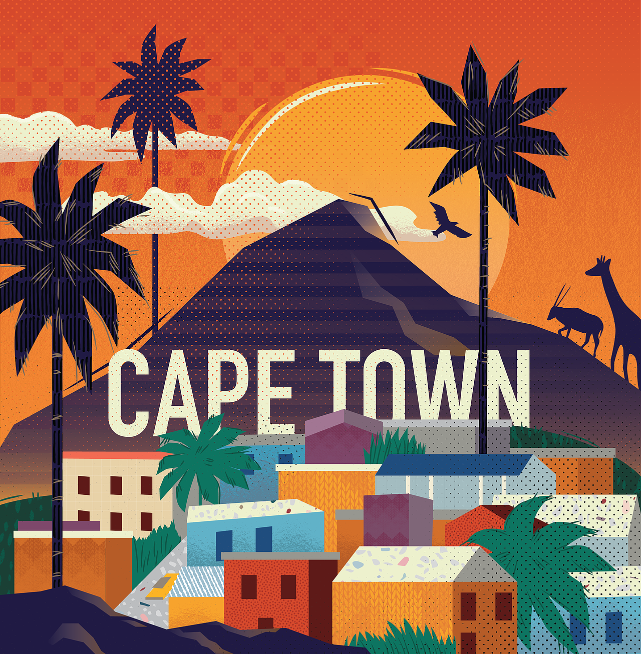 2018南非风格联合办公墙纸插画设计（图ZMTk2MDYzMzU2） - 商业插画 - 站酷设计师AIJIA奶茶佳原创素材 - 站酷ZCOOL