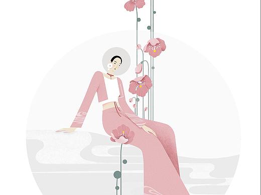 《佳人》系列插画 6幅