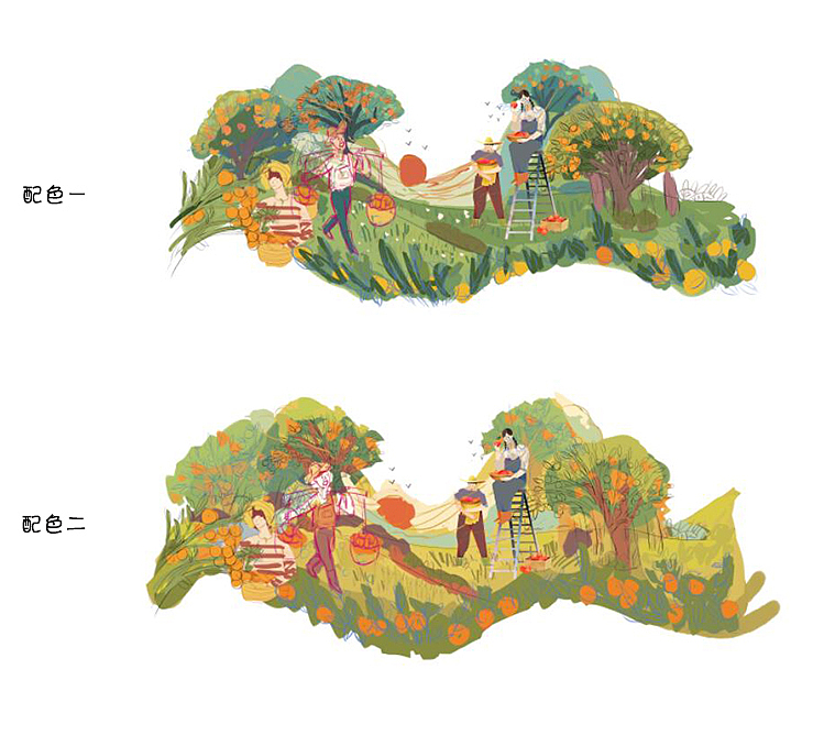 橙子包装插画（图ZMTkyMDExODEy） - 商业插画 - 站酷设计师芭jia原创素材 - 站酷ZCOOL