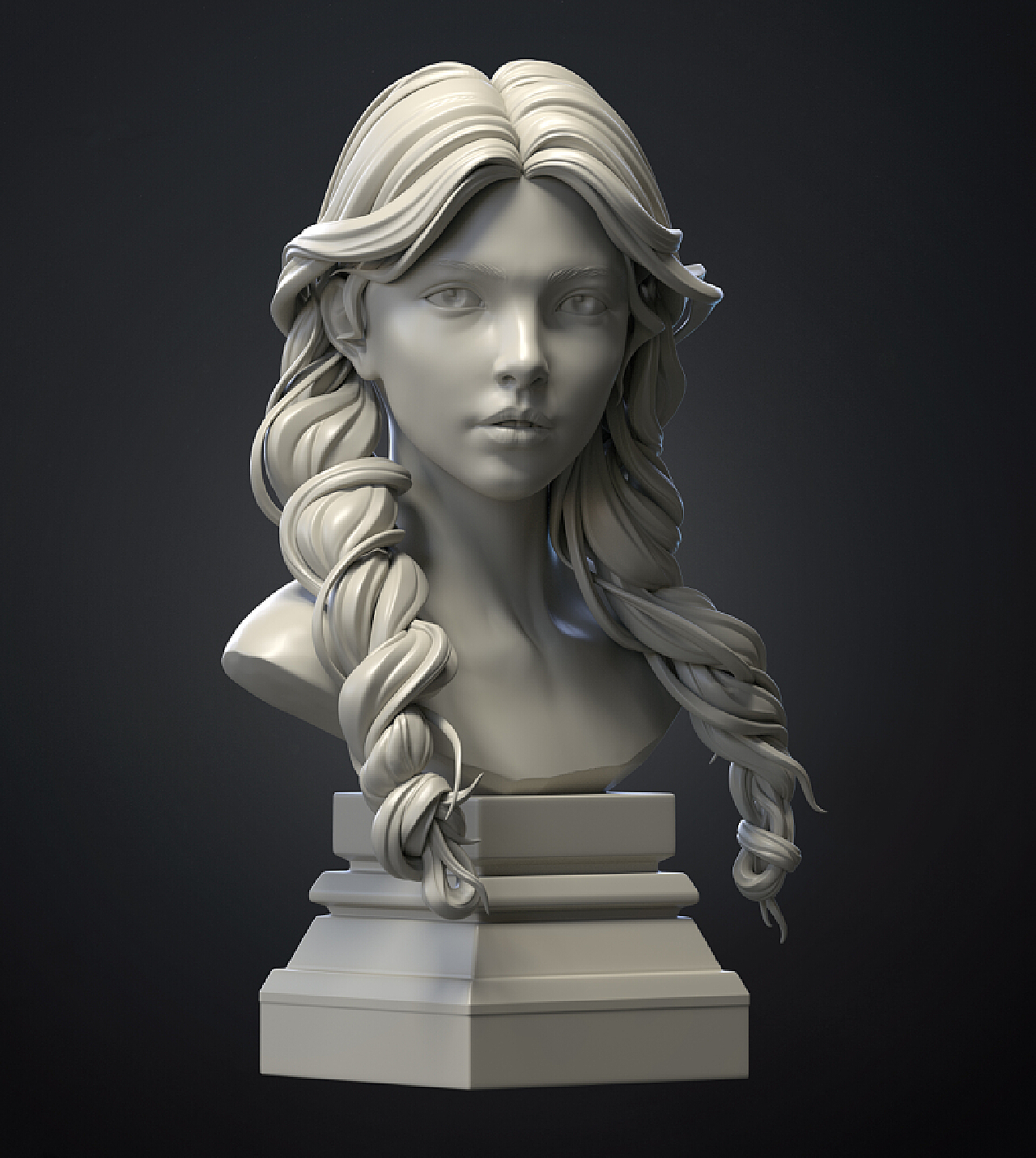 现代小女孩雕塑3D模型下载【ID:1131616673】_知末3d模型网