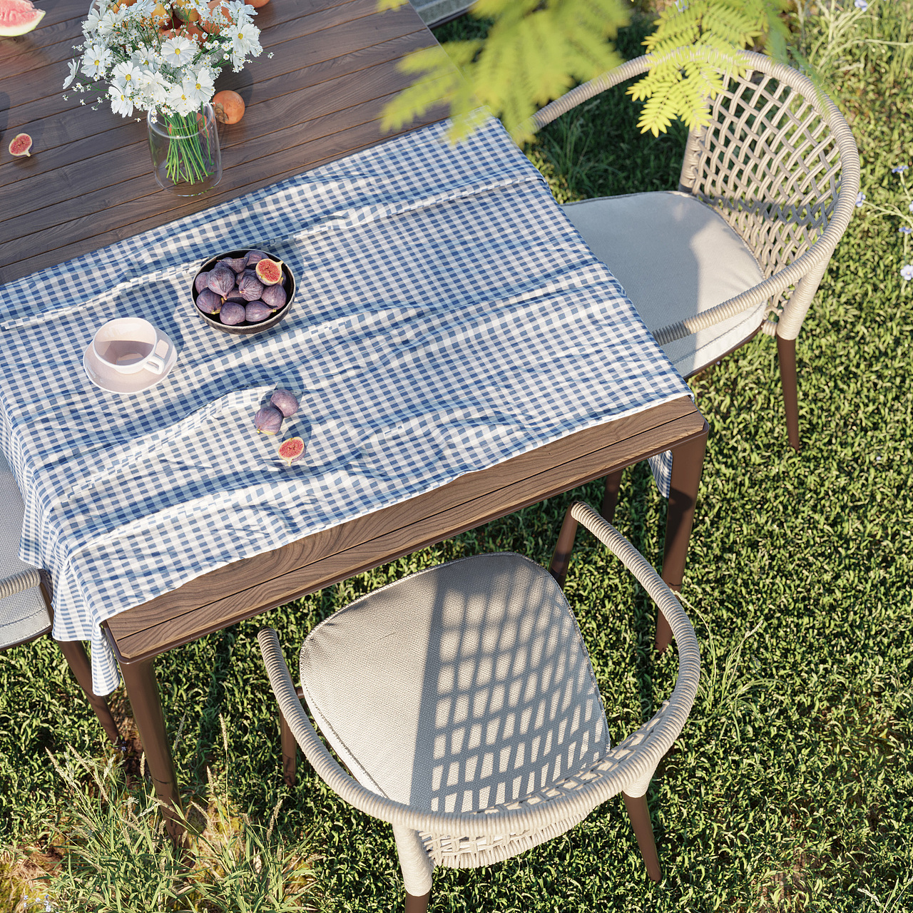 户外家具渲染——夏日晚风