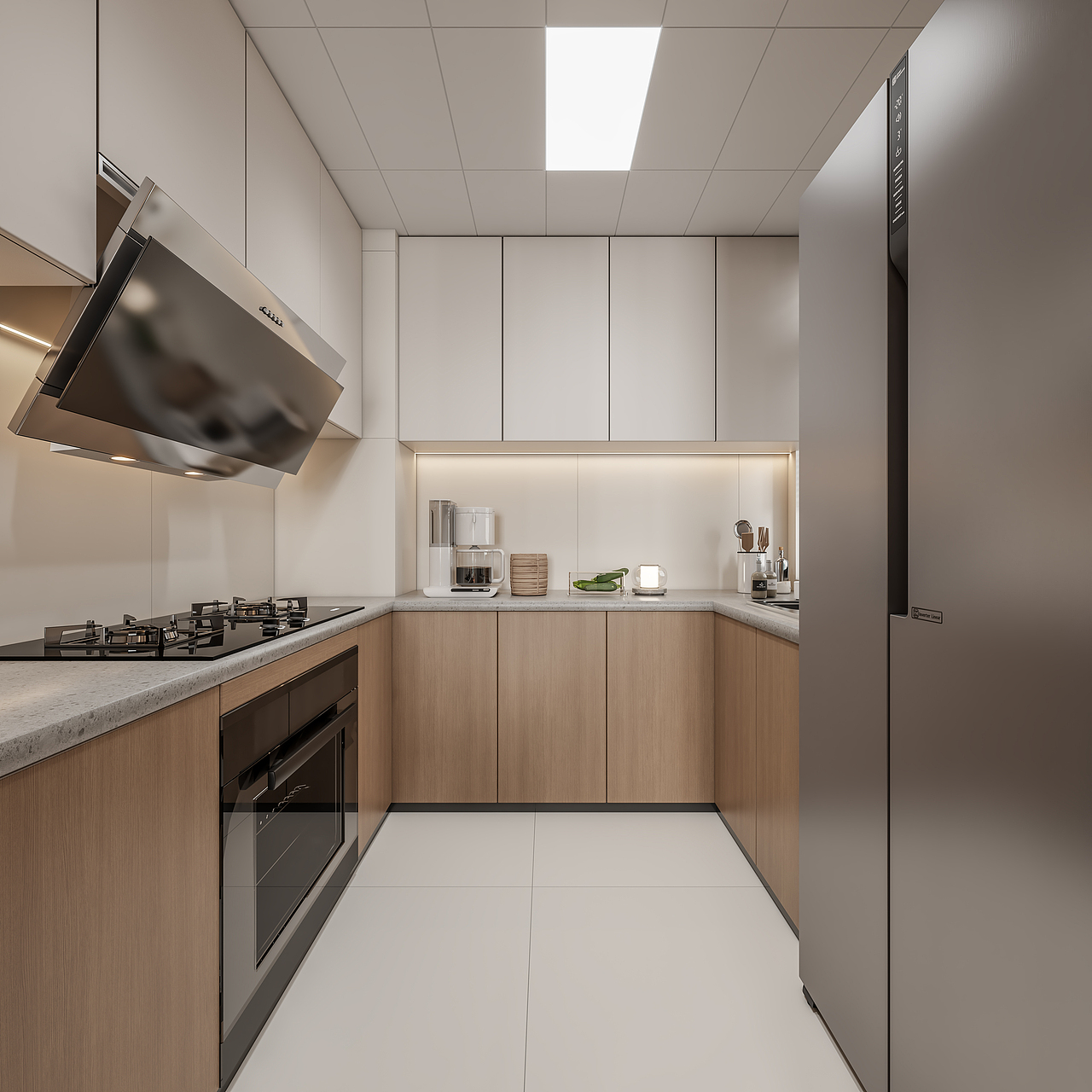 近渲/原木现代小户型效果图