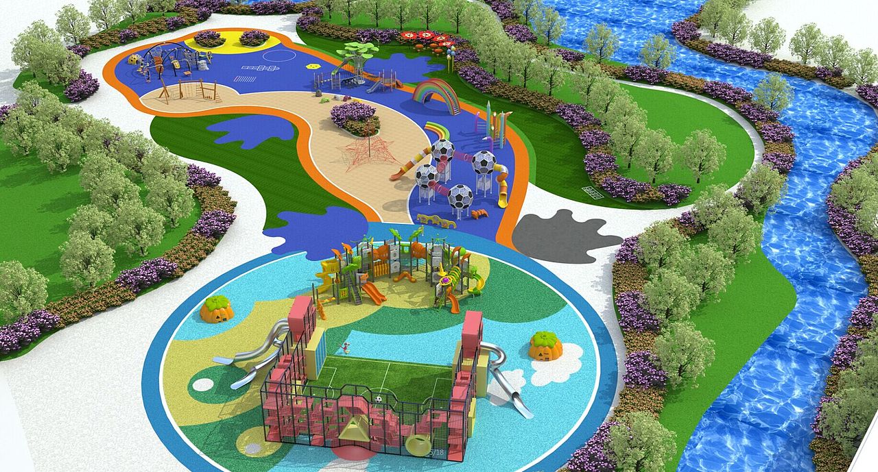 6-15学后青少年区和成年老年健身区鸟瞰图