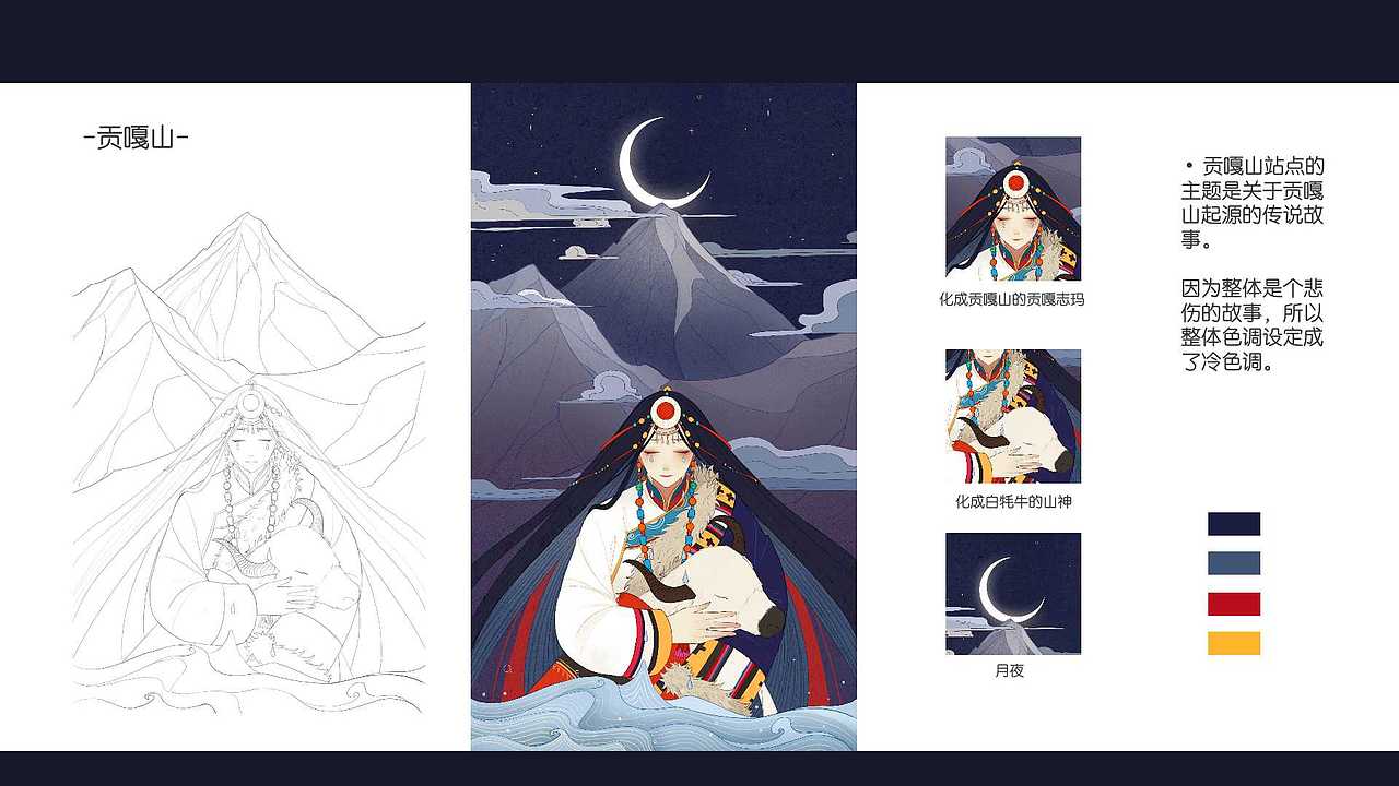 【毕业设计】-贡嘎山文旅宣传插画设计