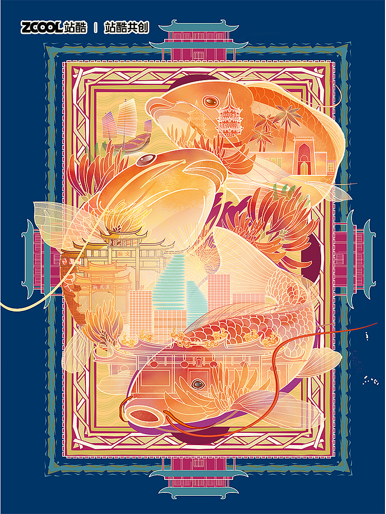 泉州城市插画（图ZMzM1OTU4NTIw） - 艺术插画 - 站酷设计师橘橘ki原创素材 - 站酷ZCOOL