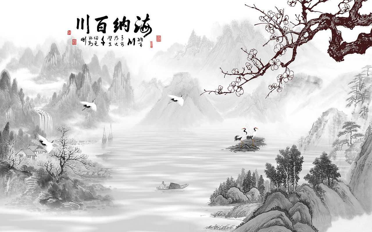 2022新山水（图ZMjc2NTU1MTky） - 生活用品 - 站酷设计师新中式纱画图库原创素材 - 站酷ZCOOL