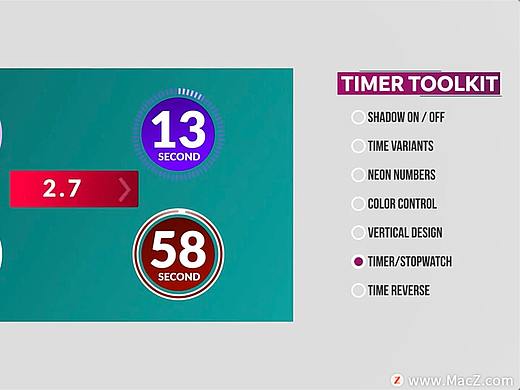 PR模板-創(chuàng)意時間計數(shù)時鐘倒計時動畫模板 Timer Toolkit