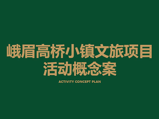 2022峨眉高桥小镇文旅项目活动概念方案-82P