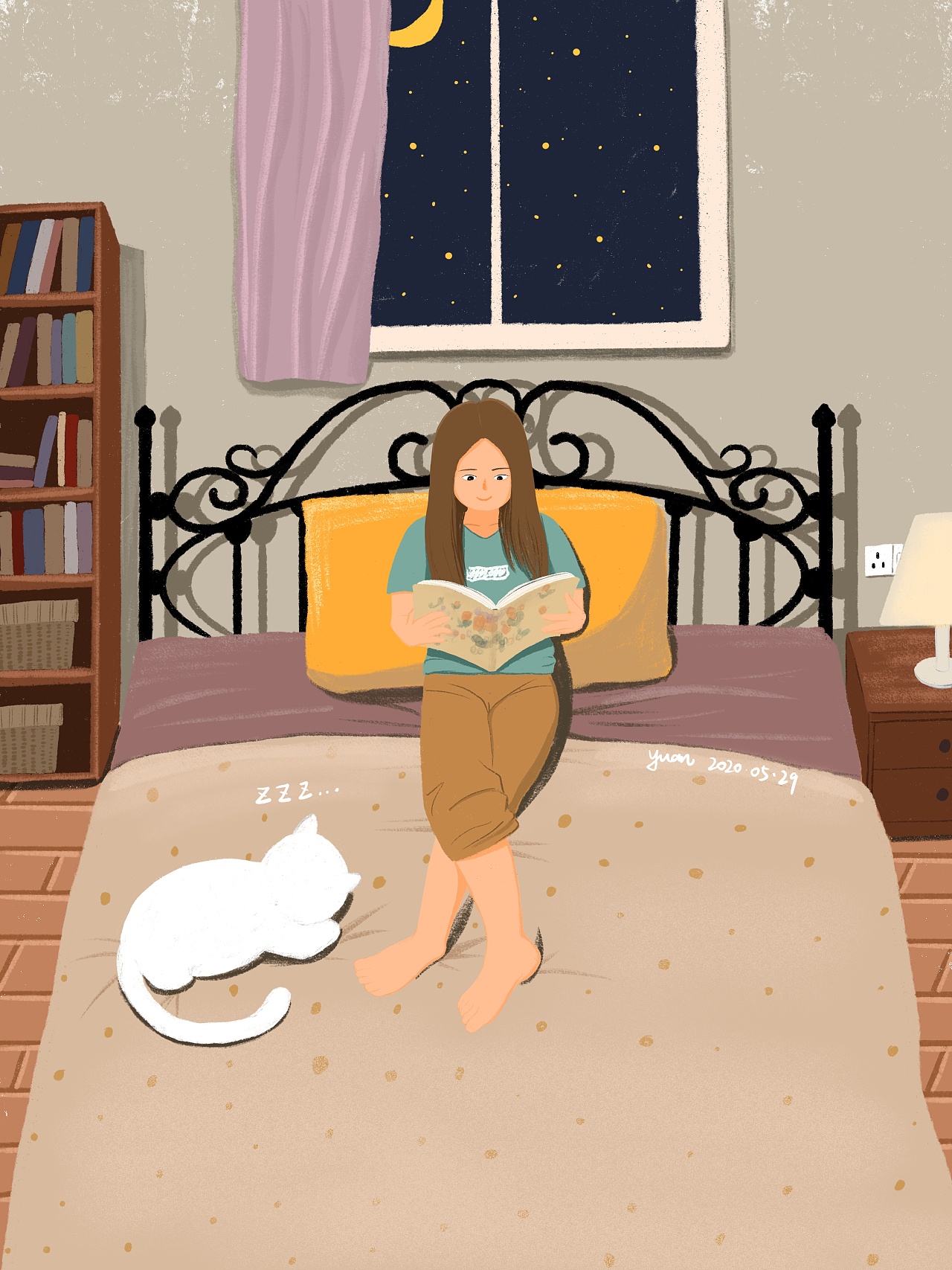 ipad原创插画 独处时光